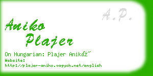 aniko plajer business card